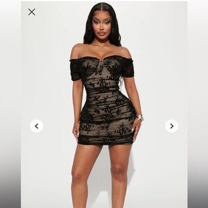 Fashion Nova Black mesh mini dress